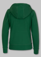 Women's French Terry Hooded Jacket LA DETA - Dark Green