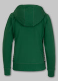 Women's French Terry Hooded Jacket LA DETA - Dark Green