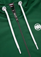 Women's French Terry Hooded Jacket LA DETA - Dark Green
