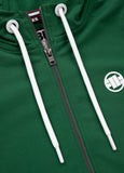 Women's French Terry Hooded Jacket LA DETA - Dark Green