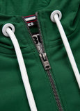 Women's French Terry Hooded Jacket LA DETA - Dark Green