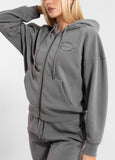 Damen Kapuzenjacke Washed MANZANITA HEART - Grau