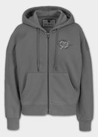 Damen Kapuzenjacke Washed MANZANITA HEART - Grau