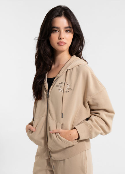 Damen Kapuzenjacke Washed MANZANITA HEART - Sand