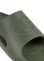 Men's swim slides JADE - olive green