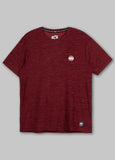 Herren T-Shirt Casual Sport Small Logo - Burgunder