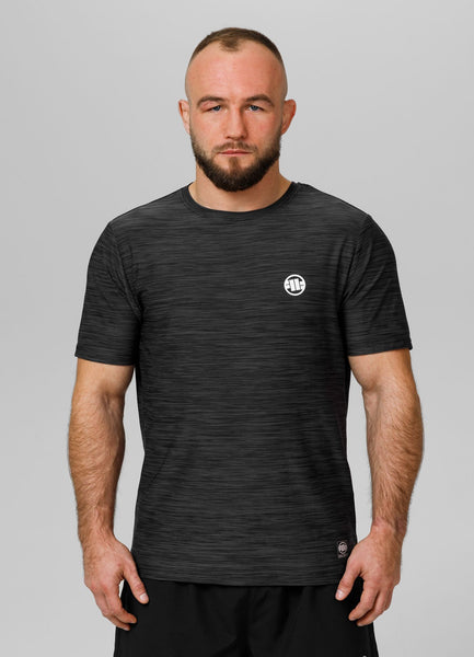 Herren T-Shirt Casual Sport Small Logo - Schwarz