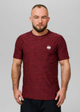 Herren T-Shirt Casual Sport Small Logo - Burgunder