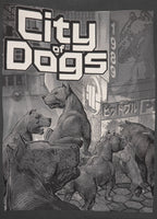 Men's T-shirt CITY OF DOGS - graphite