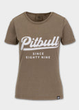 Damen T-Shirt Denim Washed ANGEL LOGO - Coyote braun