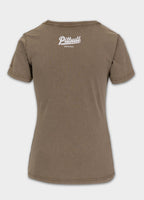 Damen T-Shirt Denim Washed ANGEL LOGO - Coyote braun