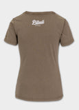Damen T-Shirt Denim Washed ANGEL LOGO - Coyote braun