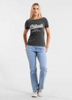 Damen T-Shirt Denim Washed ANGEL LOGO - Graphit