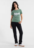 Damen T-Shirt Denim Washed ANGEL LOGO - Grün