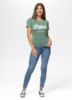 Damen T-Shirt Denim Washed ANGEL LOGO - Grün