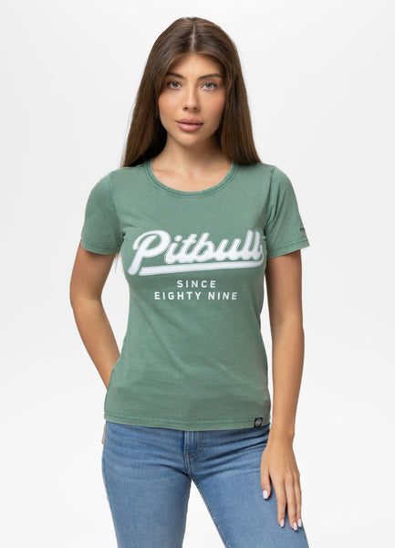 Damen T-Shirt Denim Washed ANGEL LOGO - Grün