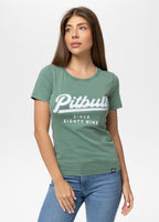 Damen T-Shirt Denim Washed ANGEL LOGO - Grün