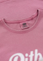 Damen T-Shirt Denim Washed ANGEL LOGO - Rosa