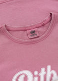 Damen T-Shirt Denim Washed ANGEL LOGO - Rosa