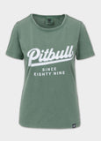 Damen T-Shirt Denim Washed ANGEL LOGO - Grün