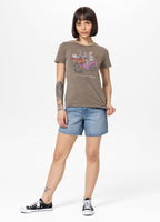 Damen T-Shirt Denim Washed CRUISINANDBOOZIN - Dunkelbraun
