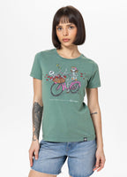 Damen T-Shirt Denim Washed CRUISINANDBOOZIN - Mint