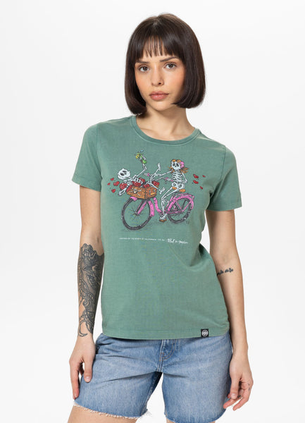 Damen T-Shirt Denim Washed CRUISINANDBOOZIN - Mint