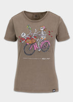 Damen T-Shirt Denim Washed CRUISINANDBOOZIN - Dunkelbraun