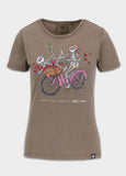 Damen T-Shirt Denim Washed CRUISINANDBOOZIN - Dunkelbraun