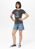 Women's T-Shirt Denim Washed DOUBLETROUBLE - Graphite