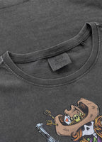 Women's T-Shirt Denim Washed DOUBLETROUBLE - Graphite