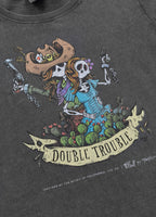 Women's T-Shirt Denim Washed DOUBLETROUBLE - Graphite