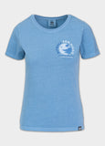Damen T-Shirt Denim Washed PLANET SURF - Hellblau