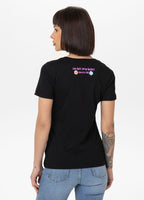 Damen T-Shirt Happy-Pit - Schwarz
