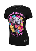 Damen T-Shirt Happy-Pit - Schwarz