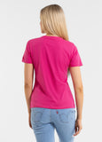 Damen T-Shirt HEARTIE - Himbeerrot