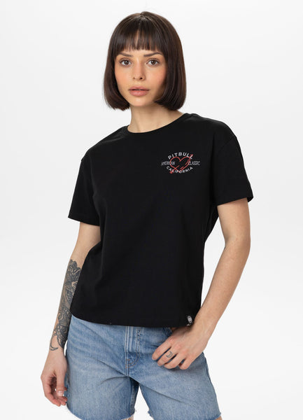 Damen T-Shirt Oversize HEART - Schwarz