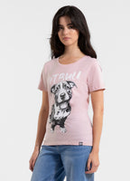Damen T-Shirt PUPPY II - Rosa