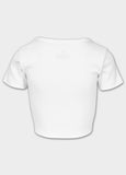 Women's Rib CROPPED T-Shirt - White