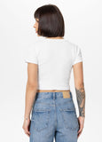 Women's Rib CROPPED T-Shirt - White