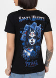 Damen T-Shirt SANTA MUERTE BLUE - Schwarz