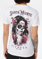 Damen T-Shirt SANTA MUERTE ROSE - Weiß