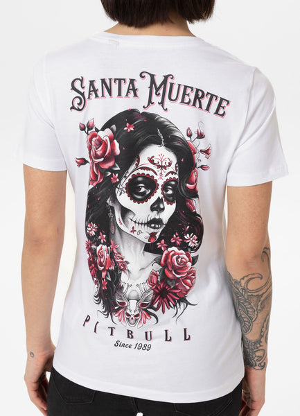 Damen T-Shirt SANTA MUERTE ROSE - Weiß