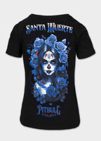 Damen T-Shirt SANTA MUERTE BLUE - Schwarz