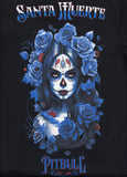 Damen T-Shirt SANTA MUERTE BLUE - Schwarz