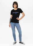 Damen T-Shirt SANTA MUERTE BLUE - Schwarz