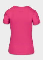 Damen T-Shirt SUNGLASSES DOG - Himbeerrot