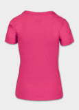 Damen T-Shirt SUNGLASSES DOG - Himbeerrot