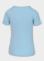 Damen T-Shirt SUNGLASSES DOG - Hellblau