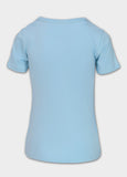 Damen T-Shirt SUNGLASSES DOG - Hellblau